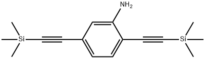 Benzenamine, 2,5-bis[2-(trimethylsilyl)ethynyl]- Structure