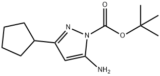 1H-Pyrazole-1-carboxylic acid, 5-amino-3-cyclopentyl-, 1,1-dimethylethyl ester Structure