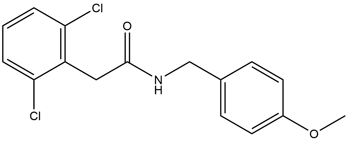 2,6-Dichloro-N-[(4-methoxyphenyl)methyl]benzeneacetamide Structure