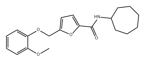 2-Furancarboxamide, N-cycloheptyl-5-[(2-methoxyphenoxy)methyl]- Structure