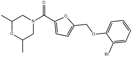 Methanone, [5-[(2-bromophenoxy)methyl]-2-furanyl](2,6-dimethyl-4-morpholinyl)- 구조식 이미지