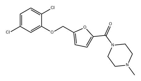 Methanone, [5-[(2,5-dichlorophenoxy)methyl]-2-furanyl](4-methyl-1-piperazinyl)- 구조식 이미지