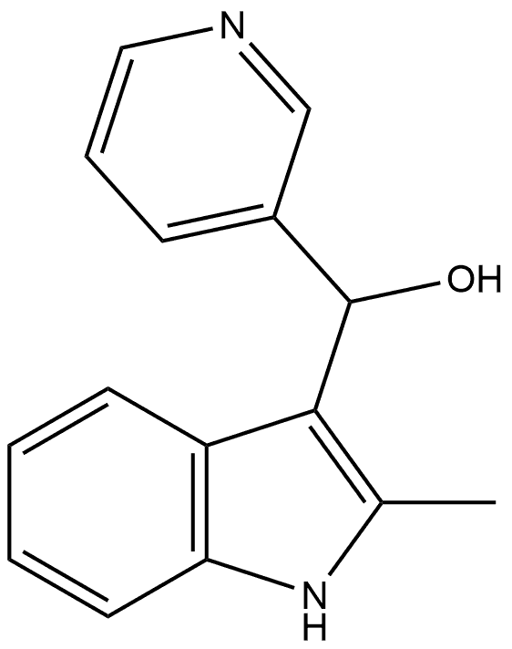 1H-Indole-3-methanol, 2-methyl-α-3-pyridinyl- Structure