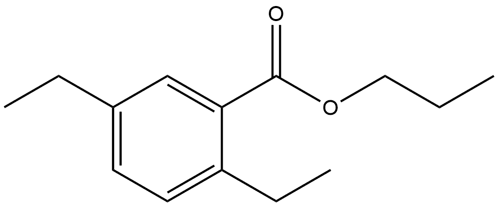 Benzoic acid, 2,5-diethyl-, propyl ester Structure