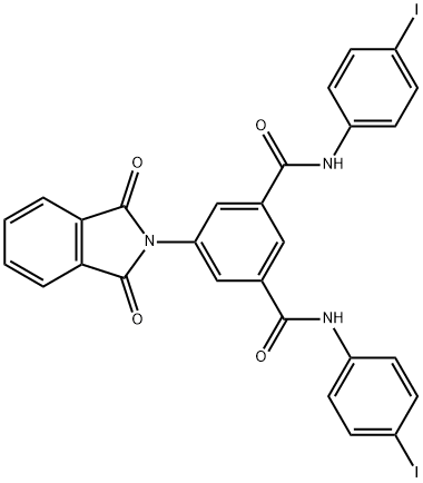 5-(1,3-dioxo-1,3-dihydro-2H-isoindol-2-yl)-N~1~,N~3~-bis(4-iodophenyl)isophthalamide 구조식 이미지