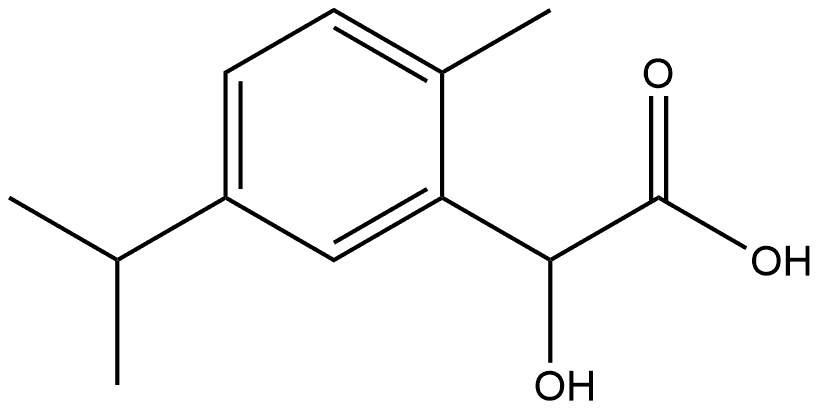 α-Hydroxy-2-methyl-5-(1-methylethyl)benzeneacetic acid Structure