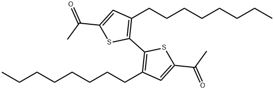 Ethanone, 1,1'-(3,3'-dioctyl[2,2'-bithiophene]-5,5'-diyl)bis- (9CI) Structure