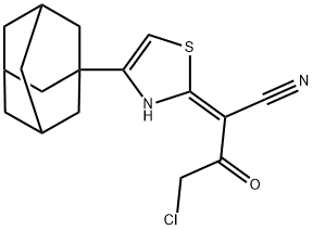 Butanenitrile, 4-chloro-3-oxo-2-(4-tricyclo[3.3.1.13,7]dec-1-yl-2(3H)-thiazolylidene)-, (2E)- Structure