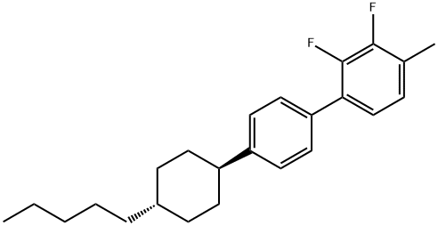 1,1'-Biphenyl, 2,3-difluoro-4-methyl-4'-(trans-4-pentylcyclohexyl)- Structure