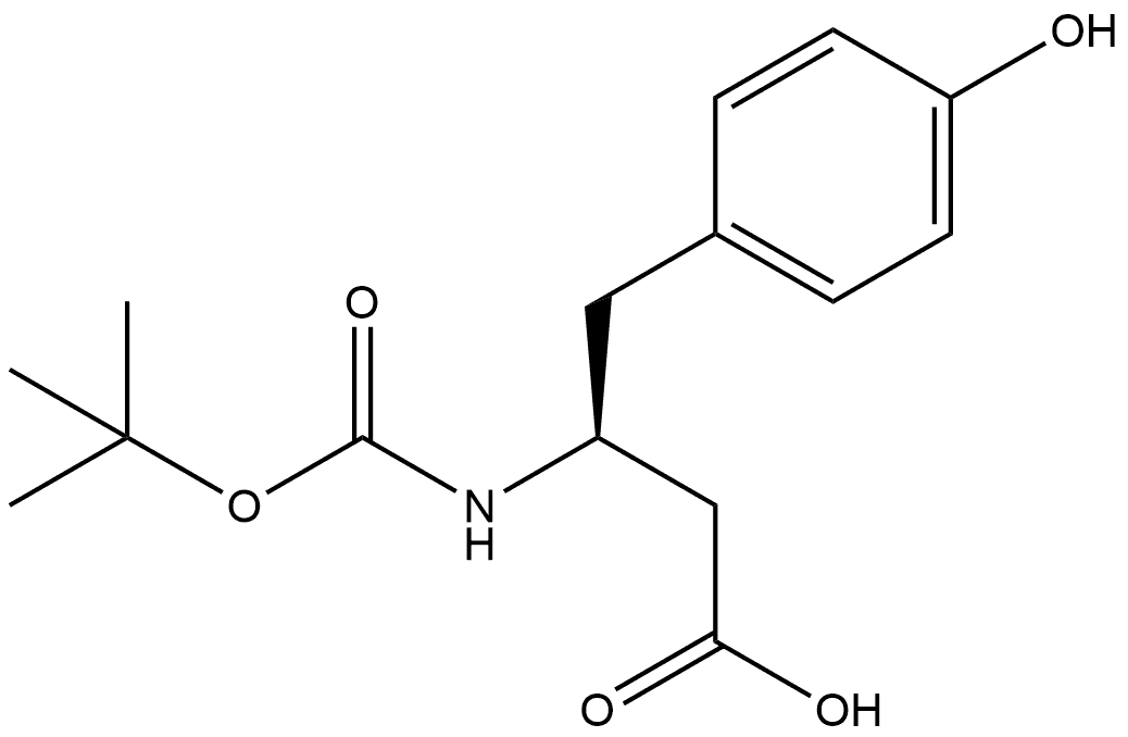 Benzenebutanoic acid, -[[(1,1-dimethylethoxy)carbonyl]amino]-4-hydroxy-, (S)- Structure