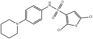 3-Thiophenesulfonamide, 2,5-dichloro-N-[4-(1-piperidinyl)phenyl]- Structure