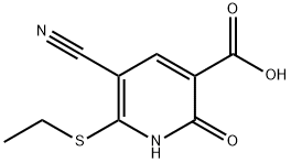 3-Pyridinecarboxylic acid, 5-cyano-6-(ethylthio)-1,2-dihydro-2-oxo- Structure