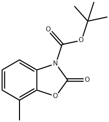 3(2H)-Benzoxazolecarboxylic acid, 7-methyl-2-oxo-, 1,1-dimethylethyl ester Structure