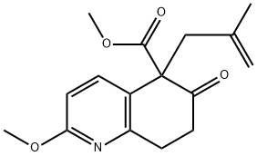 5-Quinolinecarboxylic acid, 5,6,7,8-tetrahydro-2-methoxy-5-(2-methyl-2-propen-1-yl)-6-oxo-, methyl ester Structure