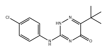 1,2,4-Triazin-5(2H)-one, 3-[(4-chlorophenyl)amino]-6-(1,1-dimethylethyl)- 구조식 이미지