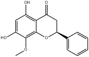 4H-1-Benzopyran-4-one, 2,3-dihydro-5,7-dihydroxy-8-methoxy-2-phenyl-, (2S)- Structure
