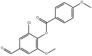 2-Chloro-4-formyl-6-methoxyphenyl 4-methoxybenzoate Structure