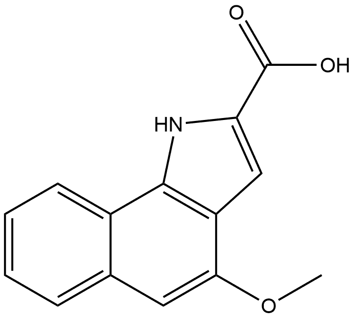 4-Methoxy-1H-benzo[g]indole-2-carboxylic Acid 구조식 이미지