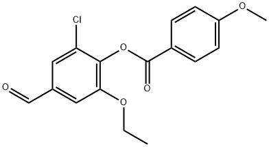 2-Chloro-6-ethoxy-4-formylphenyl 4-methoxybenzoate Structure