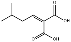 Propanedioic acid, 2-(3-methylbutylidene)- Structure