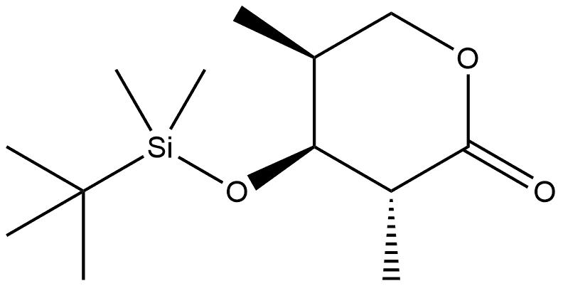 L-Arabinonic acid, 2,4-dideoxy-3-O-[(1,1-dimethylethyl)dimethylsilyl]-2,4-dimethyl-, δ-lactone Structure