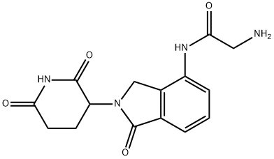 Acetamide, 2-amino-N-[2-(2,6-dioxo-3-piperidinyl)-2,3-dihydro-1-oxo-1H-isoindol-4-yl]- Structure