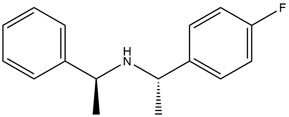 (S)-1-Phenyl-N-((S)-1-(4-(fluoro)phenyl)ethyl)etha n-1-amine Structure