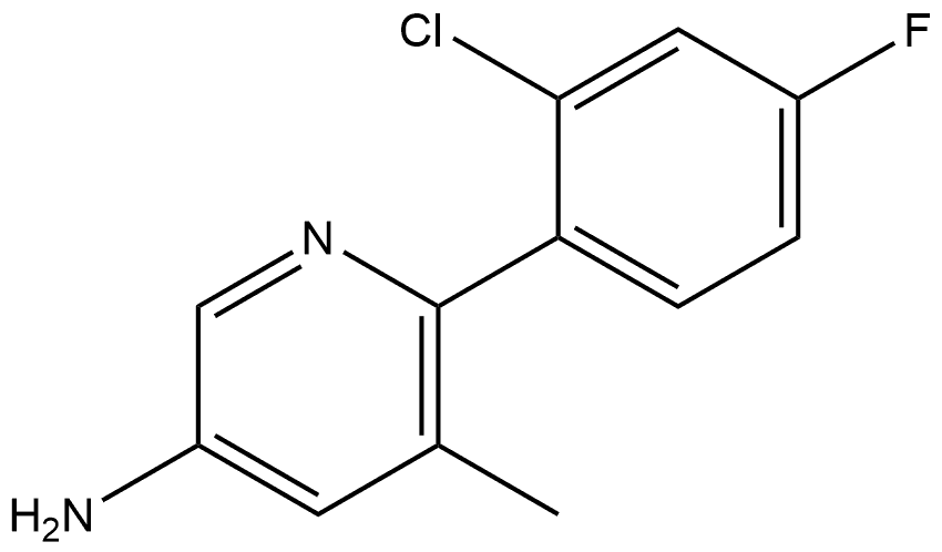 6-(2-Chloro-4-fluorophenyl)-5-methyl-3-pyridinamine Structure