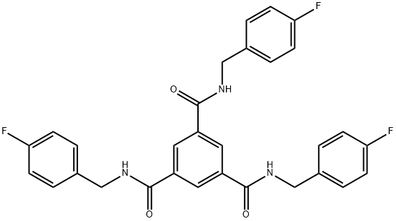 N~1~,N~3~,N~5~-tris(4-fluorobenzyl)-1,3,5-benzenetricarboxamide Structure