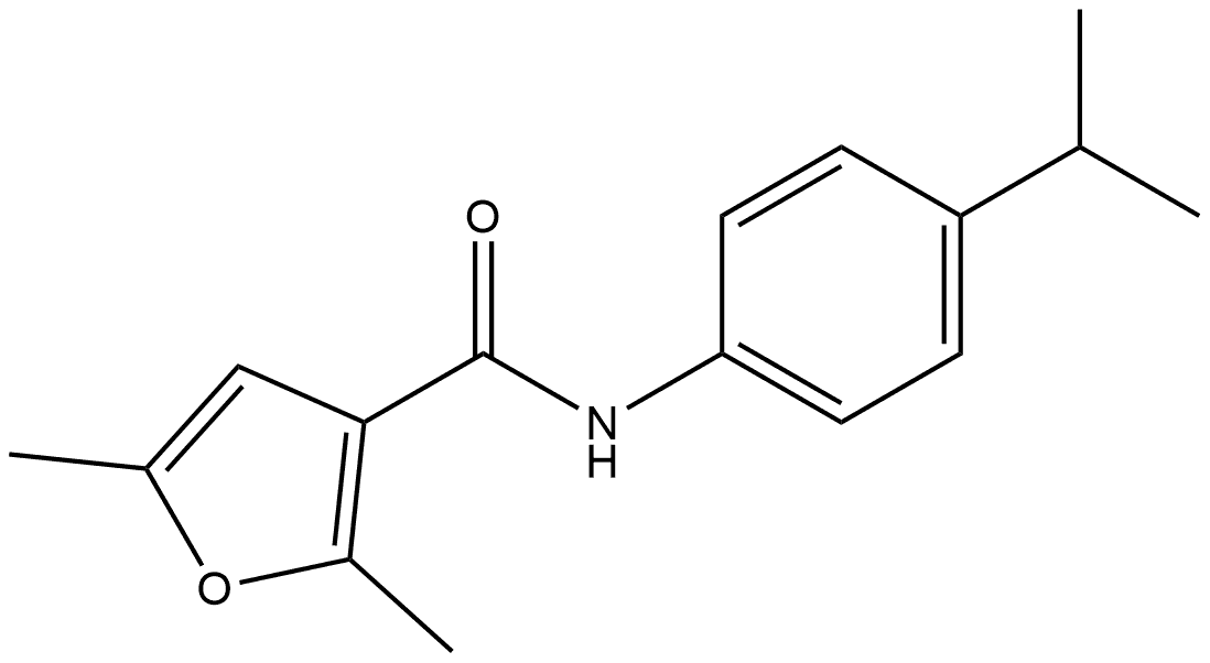 2,5-Dimethyl-N-[4-(1-methylethyl)phenyl]-3-furancarboxamide Structure