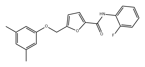 2-Furancarboxamide, 5-[(3,5-dimethylphenoxy)methyl]-N-(2-fluorophenyl)- 구조식 이미지