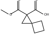 Spiro[2.3]hexane-1,1-dicarboxylic acid, 1-methyl ester 구조식 이미지