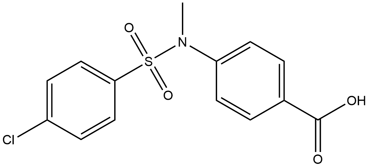 4-{[(4-chlorophenyl)sulfonyl](methyl)amino}benzoic acid Structure