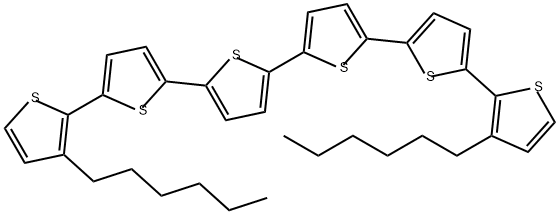 2,2':5',2'':5'',2''':5''',2'''':5'''',2'''''-Sexithiophene, 3,3'''''-dihexyl- (9CI) Structure