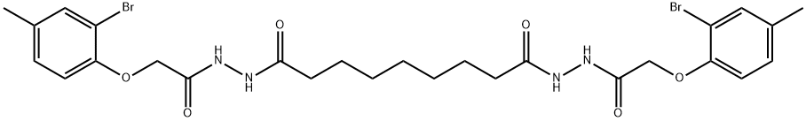 N'1,N'9-bis[(2-bromo-4-methylphenoxy)acetyl]nonanedihydrazide Structure