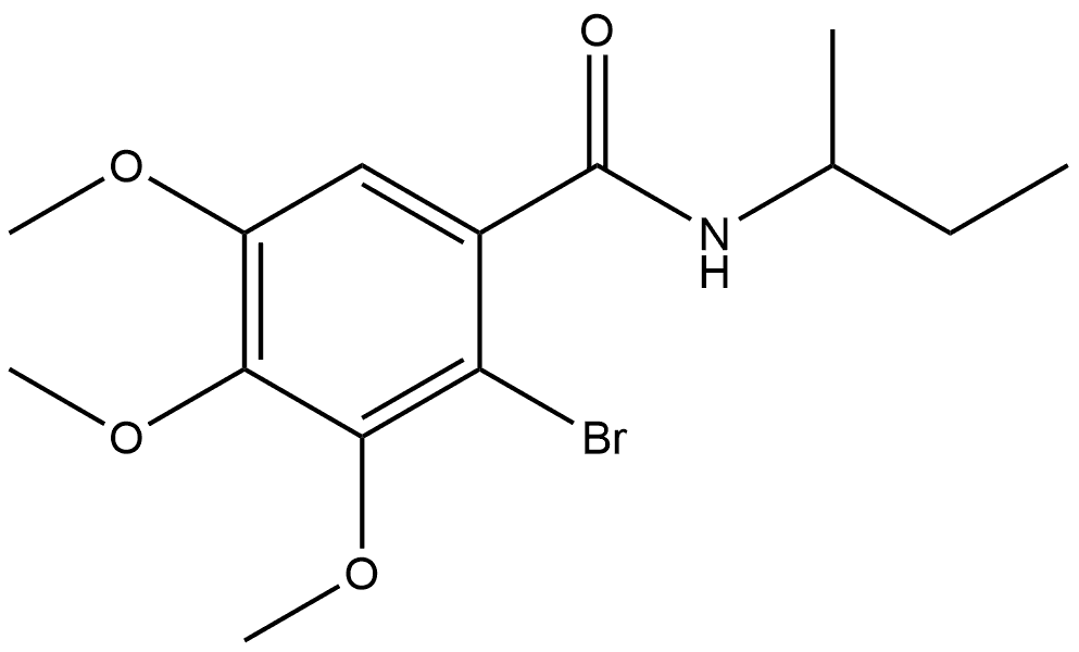 2-Bromo-3,4,5-trimethoxy-N-(1-methylpropyl)benzamide Structure