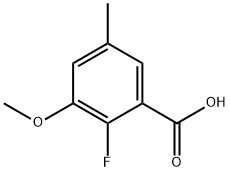 Benzoic acid, 2-fluoro-3-methoxy-5-methyl- Structure