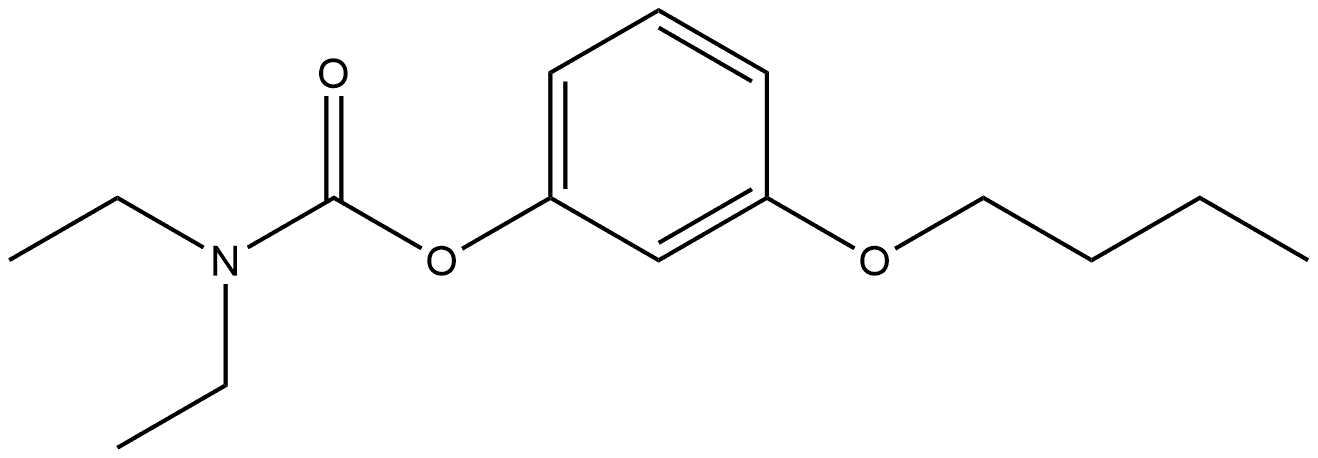 Carbamic acid, diethyl-, m-butoxyphenyl ester Structure