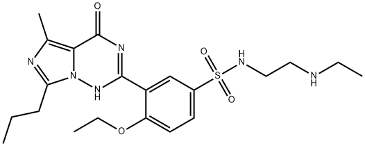 3-(1,4-Dihydro-5-methyl-4-oxo-7-propylimidazo[5,1-f][1,2,4]triazin-2-yl)-4-ethoxy-N-[2-(ethylamino)ethyl]benzenesulfonamide Structure