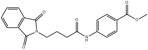 Benzoic acid, 4-[[4-(1,3-dihydro-1,3-dioxo-2H-isoindol-2-yl)-1-oxobutyl]amino]-, methyl ester Structure