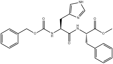 L-Phenylalanine, N-[N-[(phenylmethoxy)carbonyl]-L-histidyl]-, methyl ester (9CI) Structure