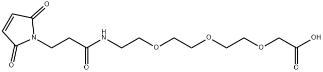 3,6,9-Trioxa-12-azapentadecanoic acid, 15-(2,5-dihydro-2,5-dioxo-1H-pyrrol-1-yl)-13-oxo- Structure