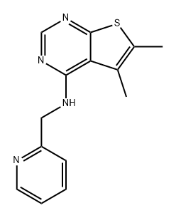 Thieno[2,3-d]pyrimidin-4-amine, 5,6-dimethyl-N-(2-pyridinylmethyl)- 구조식 이미지