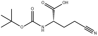 Butanoic acid, 4-cyano-2-[[(1,1-dimethylethoxy)carbonyl]amino]-, (2S)- 구조식 이미지