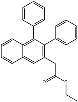 (3,4-Diphenyl-naphthalen-2-yl)-acetic acid ethyl ester Structure