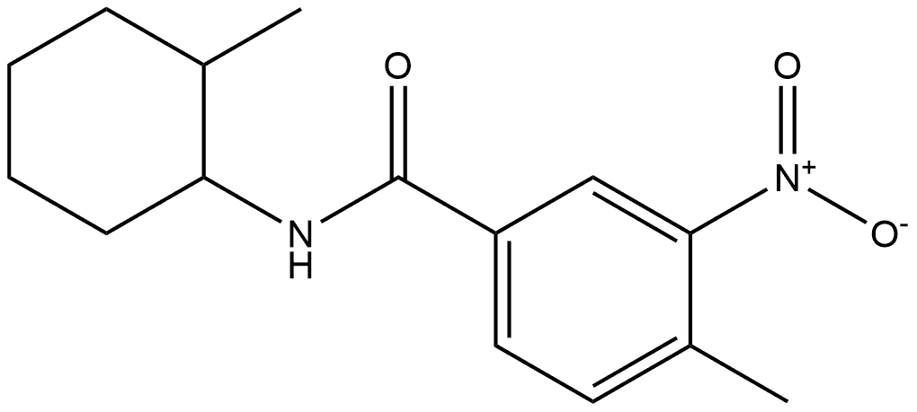 4-methyl-N-(2-methylcyclohexyl)-3-nitrobenzamide Structure