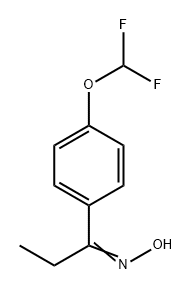 1-Propanone, 1-[4-(difluoromethoxy)phenyl]-, oxime 구조식 이미지