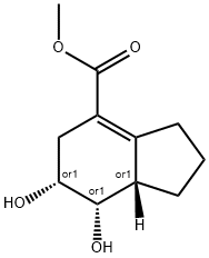 1H-Indene-4-carboxylic acid, 2,3,5,6,7,7a-hexahydro-6,7-dihydroxy-, methyl ester, (6R,7S,7aS)-rel- (9CI) Structure