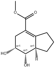 1H-인덴-4-카르복실산,2,3,5,6,7,7a-헥사히드로-6,7-디히드록시-,메틸에스테르,(6R,7S,7aR)-rel-(9CI) 구조식 이미지