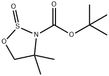 1,2,3-Oxathiazolidine-3-carboxylic acid, 4,4-dimethyl-, 1,1-dimethylethyl ester, 2-oxide 구조식 이미지